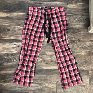 Plaid Kids Bottoms in Pink and Black